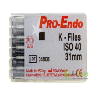 K-Files Pro-Endo/К-Файлы Про-Эндо 31 мм №15, 6 шт, VDW, арт. V200606031015, VDW