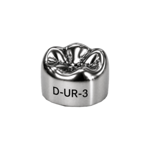 Коронки стальные Stainless Steel Crowns D-UR-3, первый верхний правый моляр, размер 3, 2 шт, 3M