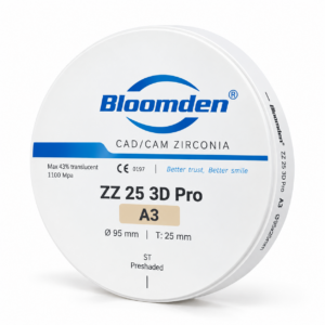 Диск циркониевый Ø95 мм, ZZ 25 3D Pro, A3, Bloomden