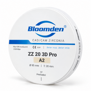 Диск циркониевый Ø95 мм, ZZ 20 3D Pro, A2, Bloomden