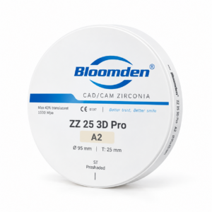 Диск циркониевый Ø95 мм, ZZ 25 3D Pro, A2, Bloomden