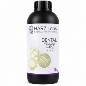 Фотополимерная смола для LCD/DLP принтеров Dental Yellow Clear Pro, 1 кг, HARZ Labs
