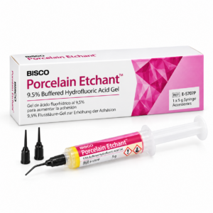Porcelain Etchant 9,5% HF-гель плавиковой кислоты для увеличения адгезии,1 шприц х 5 г, Bisco